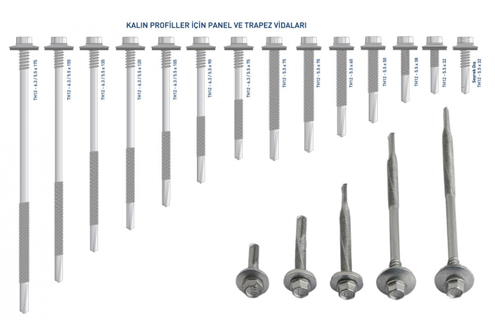TRAPEZ ve PANEL VİDALARI